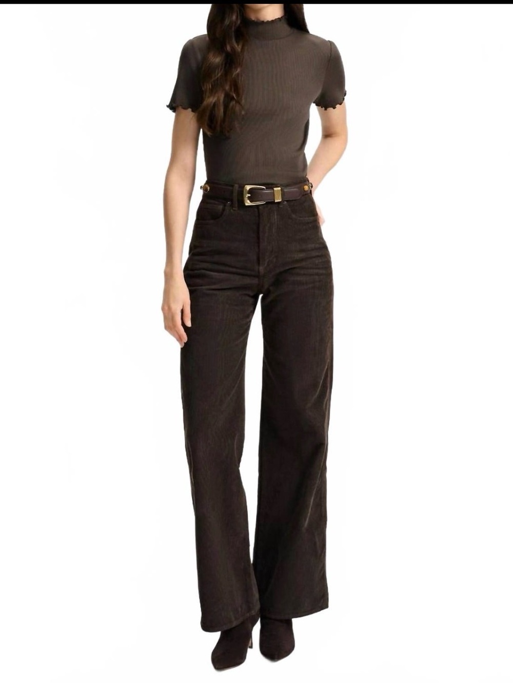 Veronica Beard Taylor High-Rise Wide-Leg Corduroy Pants - 24